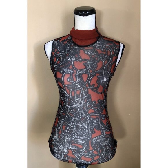 Jean-Paul Gaultier JPG Maille Femme vintage 1990s mesh cardigan tank set - Picture 10 of 14